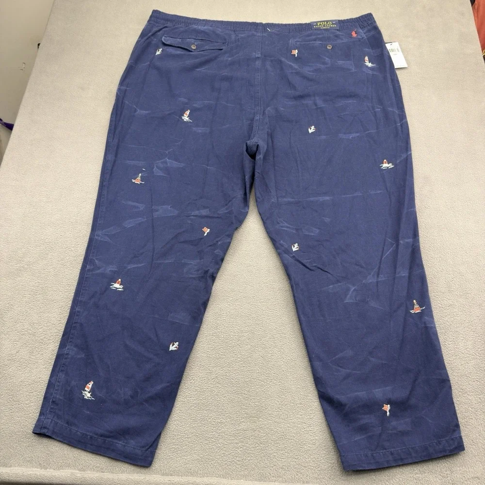 Polo Ralph Lauren Classic Fit Prepster Pants 5XB Elastic Waist Sailboat Nautical